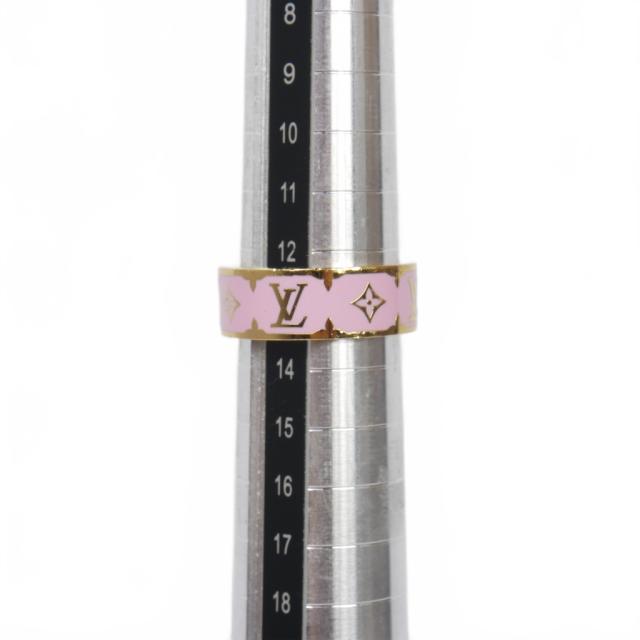 【中古】ルイヴィトン LOUIS VUITTON フライト･モード リング･ナノ グラム エナメル リング 指輪 13号 ピンク_4