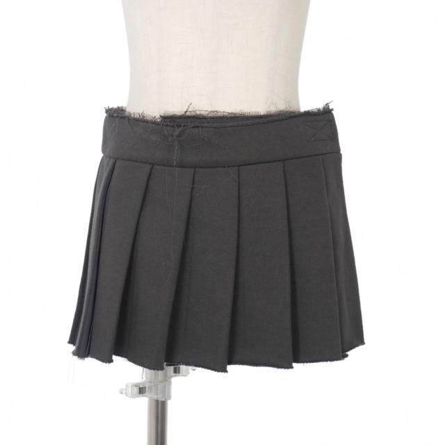 【中古】未使用品 オープンワイワイ OPEN YY 25AW レイヤード ジャージー プリーツ ミニ スカート ラップスカート M