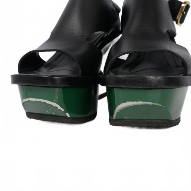 中古】マルニ MARNI クロスストラップ レザー サンダル 厚底
