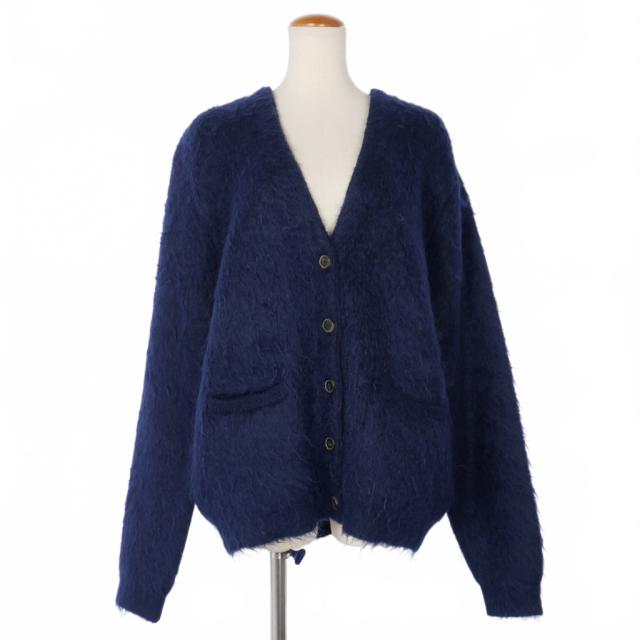 【中古】メゾンマルジェラ Maison Margiela 17AW モヘアカーディガン ニット セーター M 紺 ネイビー S51GP0078