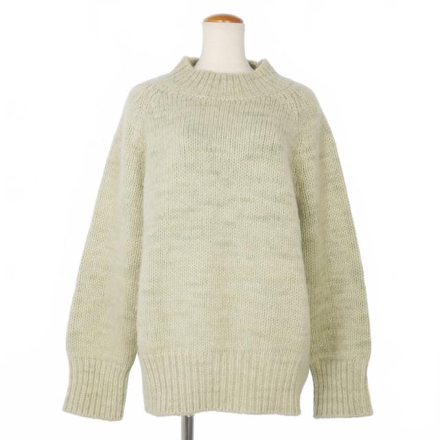 【中古】メゾンマルジェラ Maison Margiela 22AW ボタニカルダイ クルーネック ニット セーター モックネック S