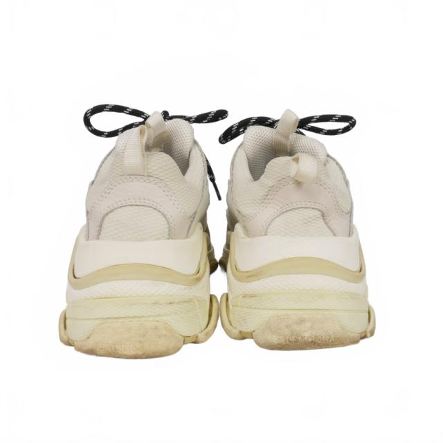 【中古】バレンシアガ BALENCIAGA TRIPLE S トリプルS ローカット スニーカー 24.5cm 白 ホワイト 524036 レディース
