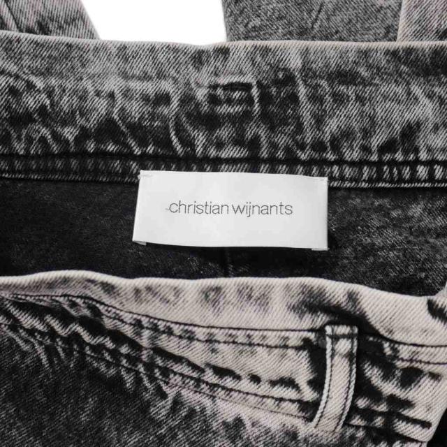【中古】クリスチャン ワイナンツ christian wijnants SEKAI ブリーチ デニム ラップスカート 36 黒 ブラック レディース_6