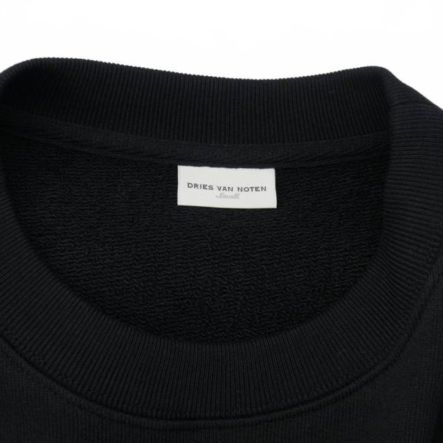 【中古】ドリスヴァンノッテン DRIES VAN NOTEN HARRIS 21AW リング付き タック スウェット チュニック S 黒 ブラック_5