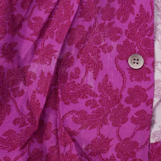 【中古】ドリスヴァンノッテン DRIES VAN NOTEN 花柄 オープンカラーシャツ 開襟 半袖 Mサイズ パープル 紫_2