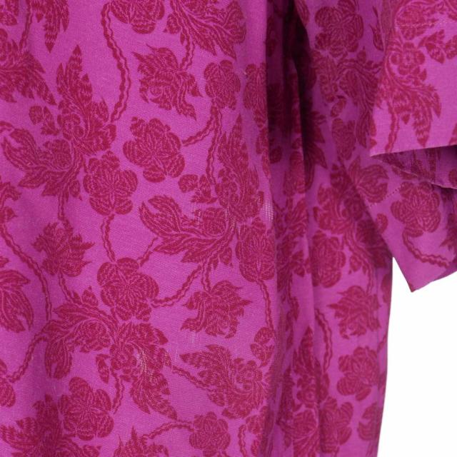 【中古】ドリスヴァンノッテン DRIES VAN NOTEN 花柄 オープンカラーシャツ 開襟 半袖 Mサイズ パープル 紫_4