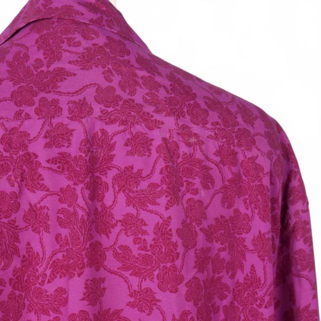 【中古】ドリスヴァンノッテン DRIES VAN NOTEN 花柄 オープンカラーシャツ 開襟 半袖 Mサイズ パープル 紫_5