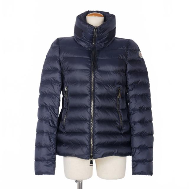 【中古】モンクレール MONCLER AGAPE ダウンジャケット ペプラム 1 紺 ネイビー B20934538985 レディース