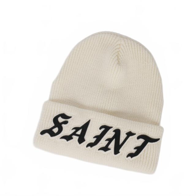 【中古】セントマイケル SAINTMICHAEL 26SS ニットキャップ ニット帽 ビーニー 白 SM-MK8-0000-086 メンズ