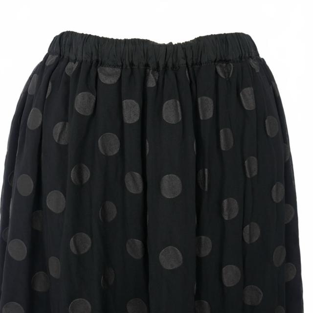 【中古】トリココムデギャルソン tricot COMME des GARCONS フレアスカート ドット ブラック 黒 レディース_1