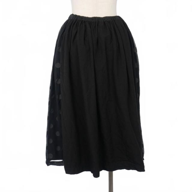 【中古】トリココムデギャルソン tricot COMME des GARCONS フレアスカート ドット ブラック 黒 レディース_4