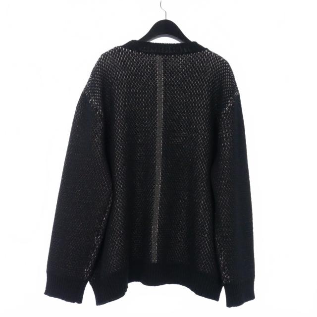【中古】シンヤコズカ SHINYA KOZUKA 25AW Baggy And Hammershoi グラフィックニット セーター 長袖 M ブラック 黒_1