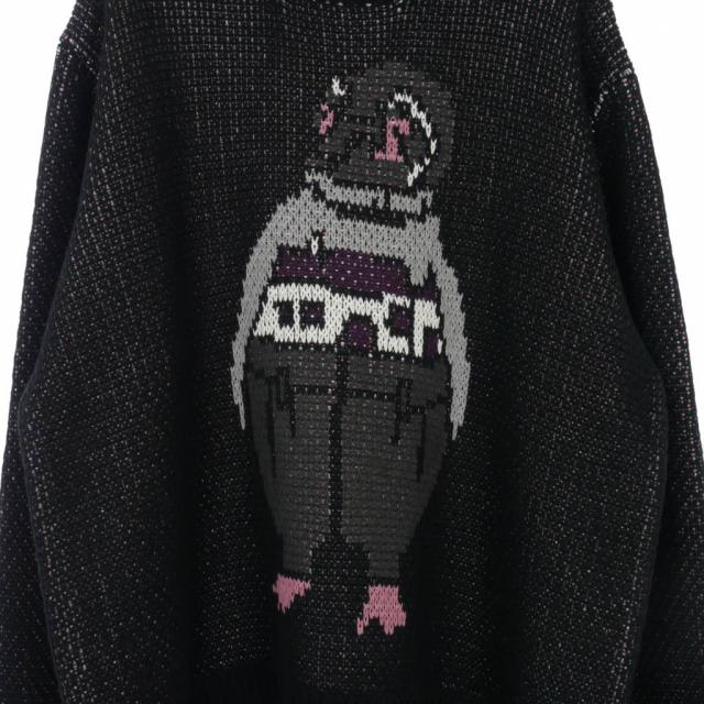 【中古】シンヤコズカ SHINYA KOZUKA 25AW Baggy And Hammershoi グラフィックニット セーター 長袖 M ブラック 黒_2