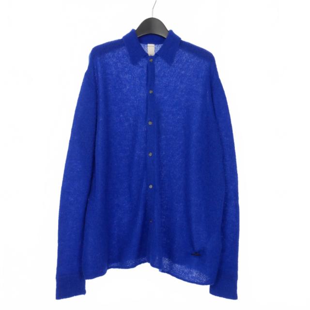 【中古】未使用品 シンヤコズカ SHINYA KOZUKA 25AW ナッシングスペシャル ニット シャツ 長袖 S 青 ブルー 2502SK120