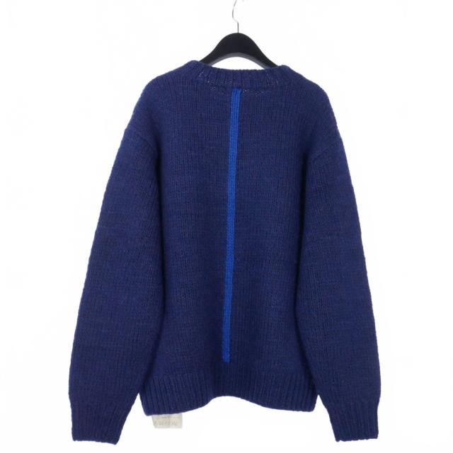 【中古】未使用品 シンヤコズカ SHINYA KOZUKA 25AW MORNING SPECIAL グラフィックニット セーター 長袖 M ブルー 青_1