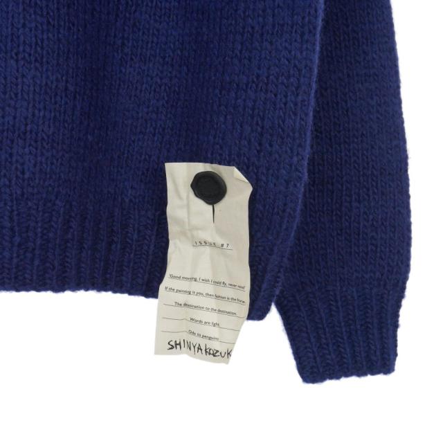 【中古】未使用品 シンヤコズカ SHINYA KOZUKA 25AW MORNING SPECIAL グラフィックニット セーター 長袖 M ブルー 青_3