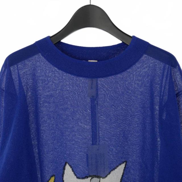 【中古】未使用品 シンヤコズカ SHINYA KOZUKA 25SS AN INITIAL JUMPER ニット セーター 長袖 M ブルー 青 メンズ
