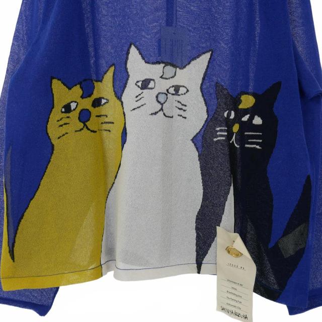 【中古】未使用品 シンヤコズカ SHINYA KOZUKA 25SS AN INITIAL JUMPER ニット セーター 長袖 M ブルー 青 メンズ