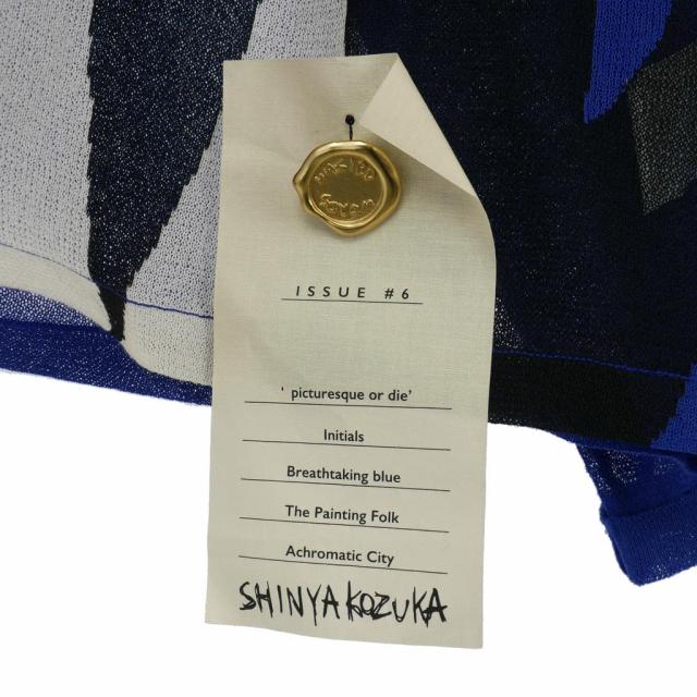 【中古】未使用品 シンヤコズカ SHINYA KOZUKA 25SS AN INITIAL JUMPER ニット セーター 長袖 M ブルー 青 メンズ