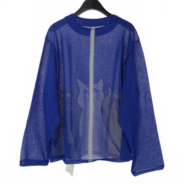 【中古】未使用品 シンヤコズカ SHINYA KOZUKA 25SS AN INITIAL JUMPER ニット セーター 長袖 M ブルー 青 メンズ