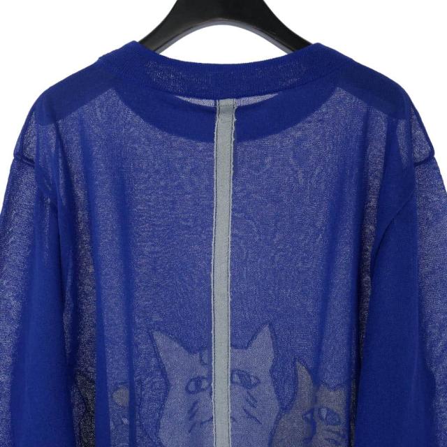 【中古】未使用品 シンヤコズカ SHINYA KOZUKA 25SS AN INITIAL JUMPER ニット セーター 長袖 M ブルー 青 メンズ