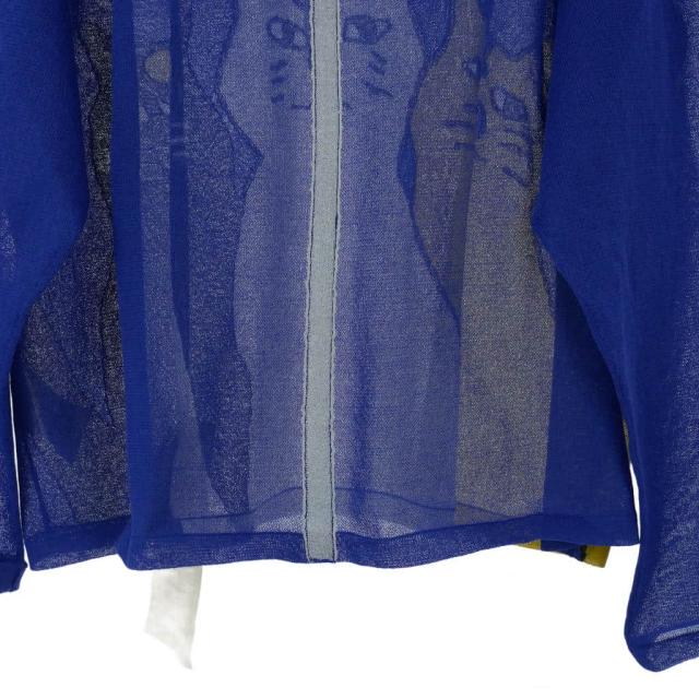 【中古】未使用品 シンヤコズカ SHINYA KOZUKA 25SS AN INITIAL JUMPER ニット セーター 長袖 M ブルー 青 メンズ