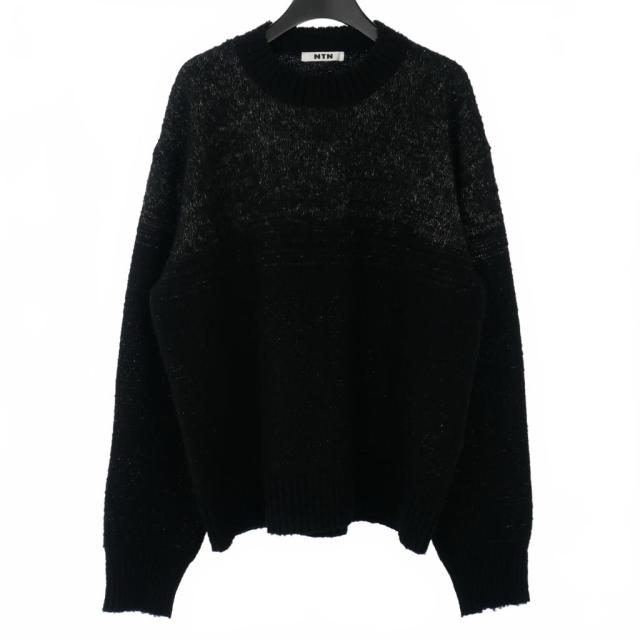 【中古】未使用品 エヌティーエヌ NTN 25AW BETA CREW NECK SWEATER ベータ セーター ニット 2 ブラック メンズ