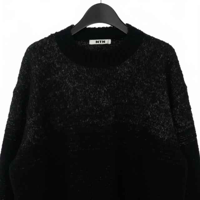 【中古】未使用品 エヌティーエヌ NTN 25AW BETA CREW NECK SWEATER ベータ セーター ニット 2 ブラック メンズ_1