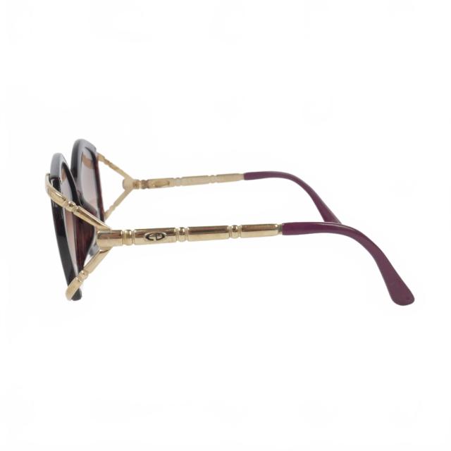 【中古】クリスチャンディオール Christian Dior ヴィンテージ 70s〜80s サングラス ゴールド金具 べっ甲柄 パープル_2