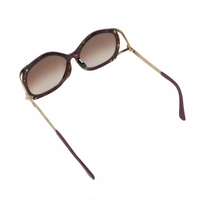 【中古】クリスチャンディオール Christian Dior ヴィンテージ 70s〜80s サングラス ゴールド金具 べっ甲柄 パープル_3
