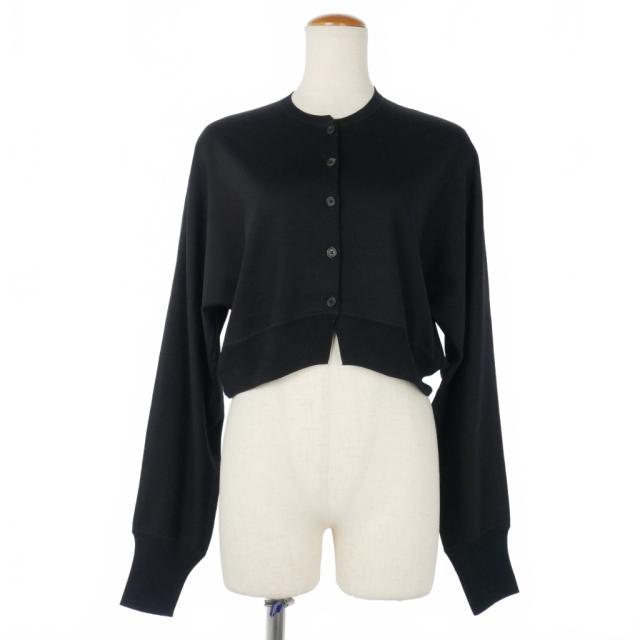 【中古】未使用品 GOOD PEOPLE GOOD STITCHING GOOD PRODUCT GGG クロップド ニット カーディガン S 黒 ブラック