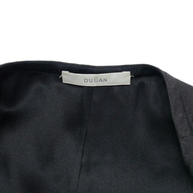 【中古】ドゥサン DUSAN シワ加工 ロングジレ ベスト ラメ 黒 ブラック レディース_6