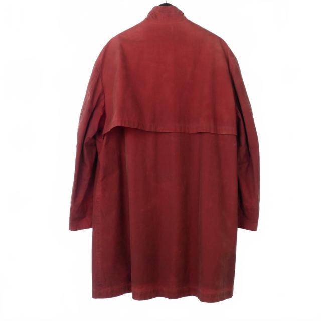 【中古】ワイズフォーメン Y's for men 95AW オイルドコート コットン ジャケット セミロング L 赤 レッド ME-C01-006_4