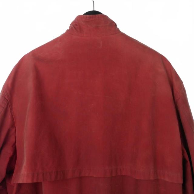 【中古】ワイズフォーメン Y's for men 95AW オイルドコート コットン ジャケット セミロング L 赤 レッド ME-C01-006_5