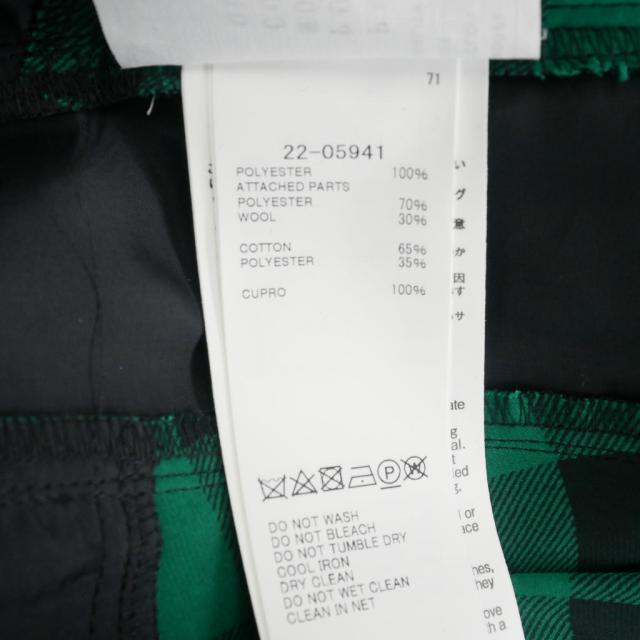 【中古】サカイ sacai 22SS バッファローチェック マキシスカート 1 緑 グリーン 22-05941 レディース_8