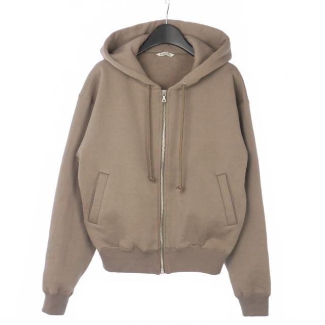 【中古】オーラリー AURALEE SMOOTH SOFT SWEAT ZIP PARKA スムーズソフトスウェットジップパーカ フーディー 0
