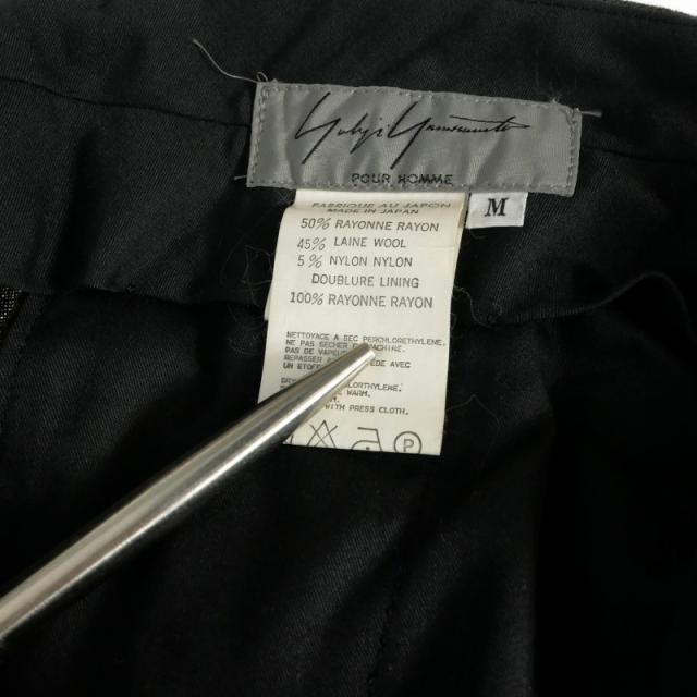 【中古】ヨウジヤマモトプールオム YOHJI YAMAMOTO POUR HOMME 96AW 脱色期 抜染 ワイドパンツ スラックス M_7