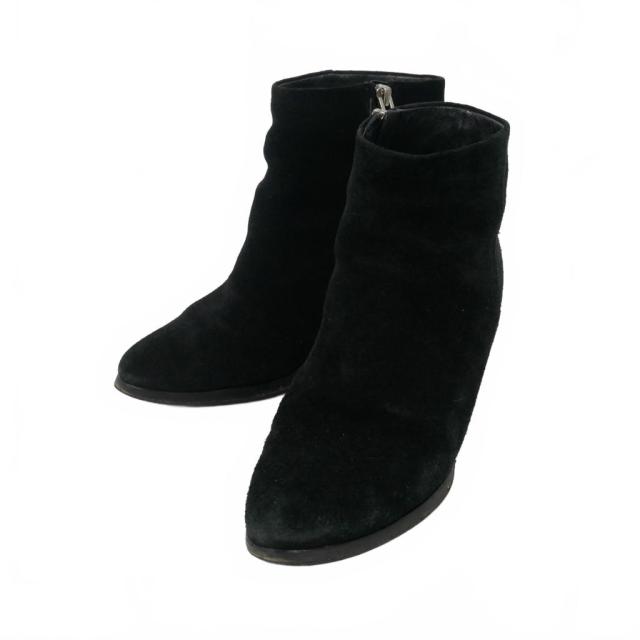 【中古】アレキサンダーワン ALEXANDER WANG ショートブーツ アンクルブーツ スエード 39 黒 レディース