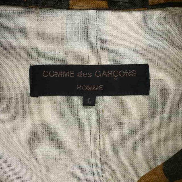 【中古】未使用品 コムデギャルソンオム COMME des GARCONS 03SS 田中オム 市松柄 ドット柄 総柄 ウールジャケット L 茶_6