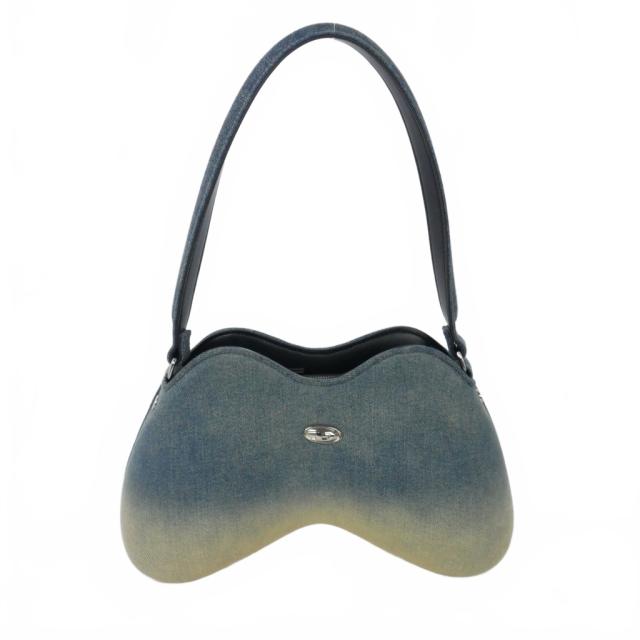 【中古】ディーゼル DIESEL 25SS Double-D shoulder bag デニム ショルダーバッグ インディゴ X10327 P5499