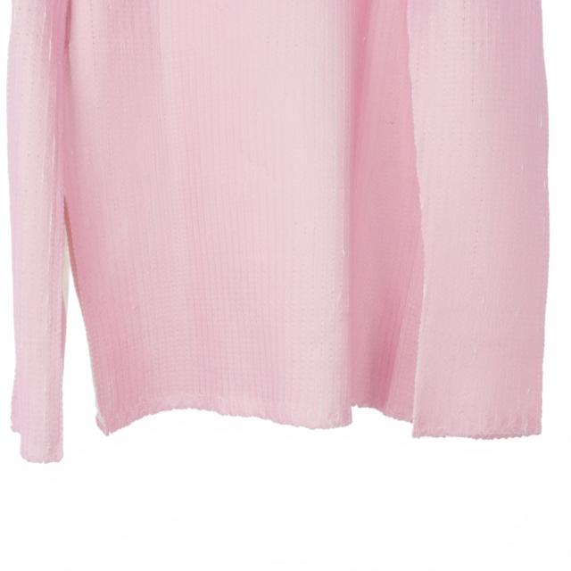 【中古】コムデギャルソンシャツ COMME des GARCONS SHIRT ニット セーター 長袖 丸首 無地 L ピンク ホワイト 白_5