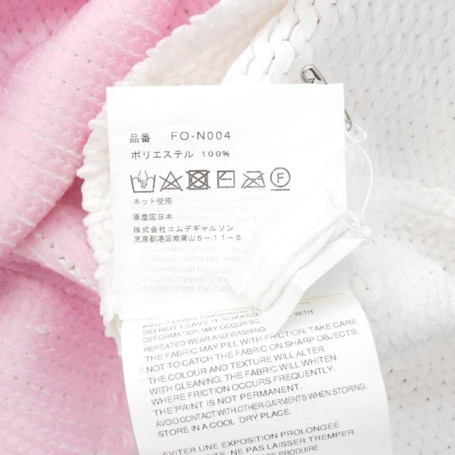 【中古】コムデギャルソンシャツ COMME des GARCONS SHIRT ニット セーター 長袖 丸首 無地 L ピンク ホワイト 白_8