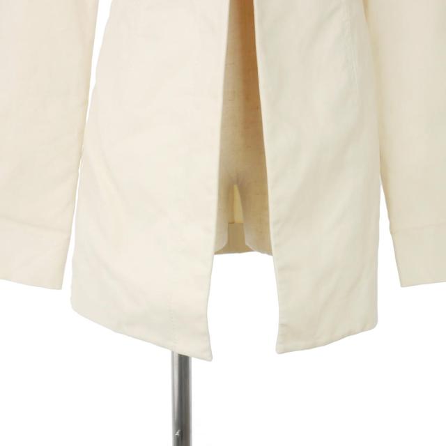 【中古】ジルサンダー JIL SANDER ノーカラーコットンコート ショート丈 丸首 34 白 ホワイト JSPS190125 レディース_2