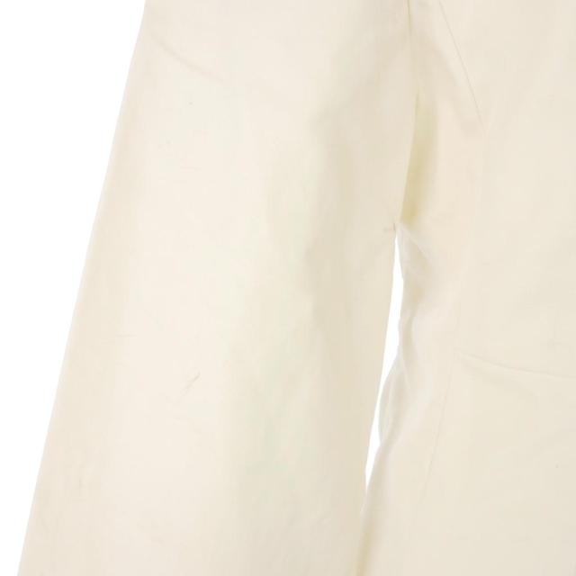 【中古】ジルサンダー JIL SANDER ノーカラーコットンコート ショート丈 丸首 34 白 ホワイト JSPS190125 レディース_3