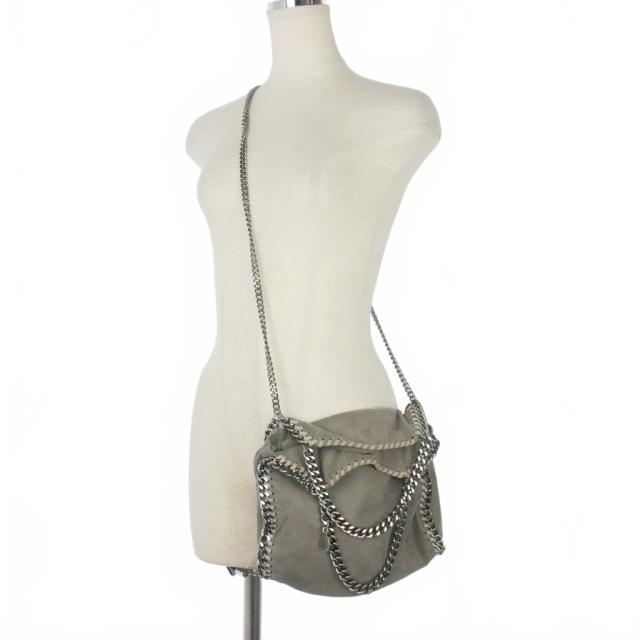 【中古】ステラマッカートニー STELLA McCARTNEY ファラベラ チェーン ショルダーバッグ トートバッグ グレー 371223_5