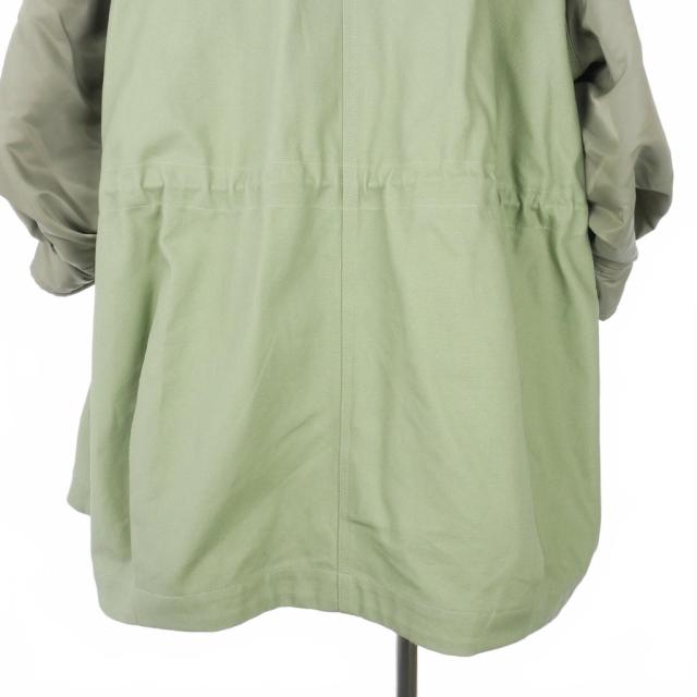 【中古】サカイ sacai 24SS カーハート Carhartt ダック×ナイロンツイルコート 七分袖 サイズ1 カーキ グリーン_6