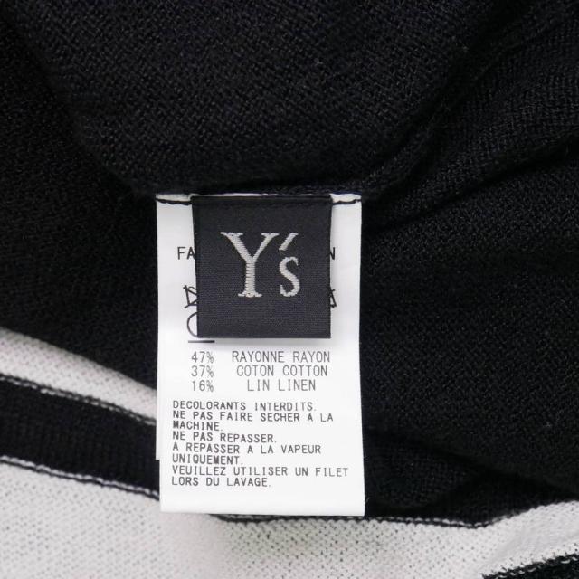 【中古】ワイズ Y's ヨウジヤマモト ボートネックニット レーヨン ボーダー 2 黒 ブラック YY-K66-245 レディース_7