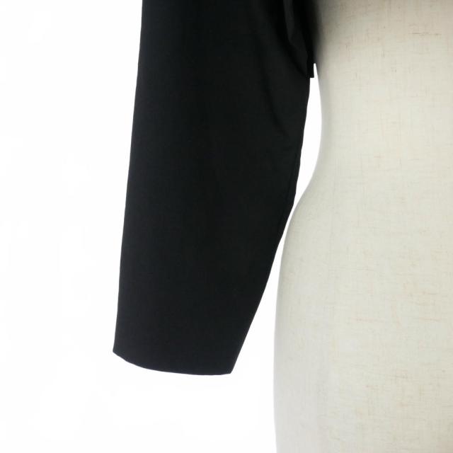 【中古】コムデギャルソン COMME des GARCONS 丸襟 クロップドジャケット 短丈 ショート 無地 Mサイズ 黒 ブラック_6