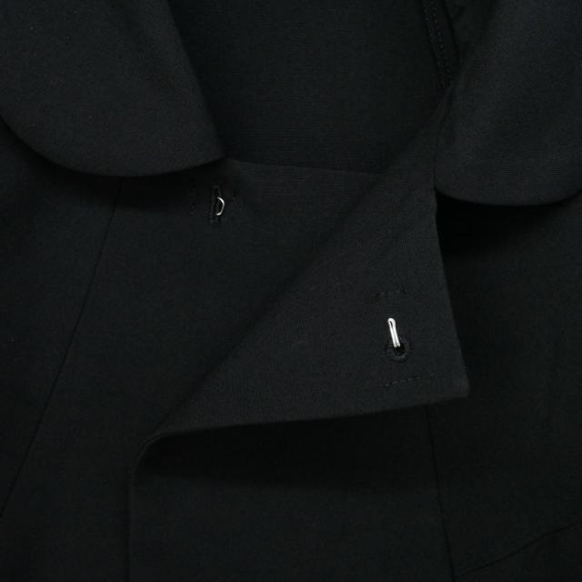 【中古】コムデギャルソン COMME des GARCONS 丸襟 クロップドジャケット 短丈 ショート 無地 Mサイズ 黒 ブラック_7