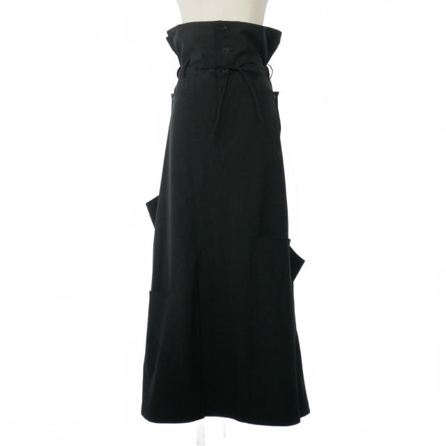 【中古】ワイスリー Y-3 ヨウジヤマモト W VENT SKIRT ヴェントスカート ロングスカート ハイウエスト フレア 2XS